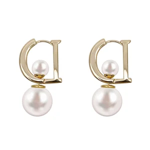 Parel Studs Oorbellen Dames Goud - Luxe Klassieke Stijl - Parel