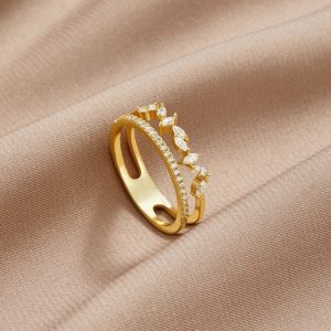 Ring Goud - Mia 18K Crystal