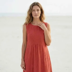 Élodie | Elegante oversized mouwloze jurk met borduursels voor een verfijnde look