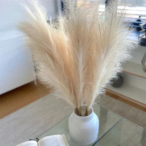 Pluizige Pampas Kunstbloemen Beige - Sfeervolle Woonkamer Decoratie - Synthetisch