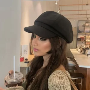 Baret Muts Dames Zwart - Comfortabel Stijlvol Winter - Wol