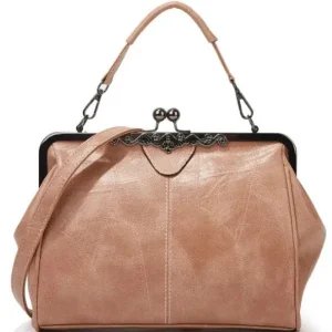 Effen Handtas Dames Beige - Veelzijdig Ruim Stijlvol - PU-Leer