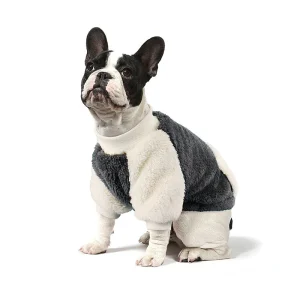Fleece-Gevoerde Omkeerbare Jas voor Honden - Donkergrijs