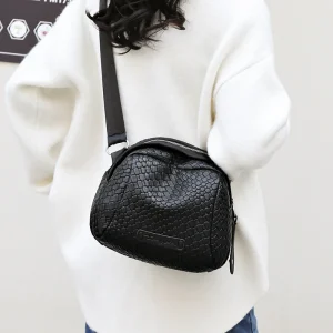 Handgemaakte Handgeweven Tas met Grote Inhoud - Zwart