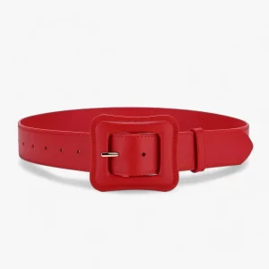 Brede Leren Riem - Tijdloze Vintage Charme - Rood