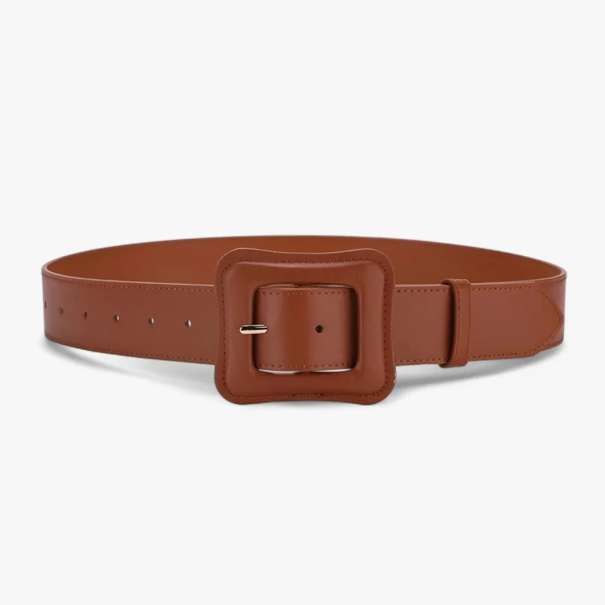 Brede Leren Riem - Tijdloze Vintage Charme - Rood - Afbeelding 3