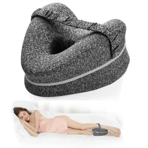 Ergonomisch Beenkussen Grijs - Comfort Haven Kniepijn - Memory Foam