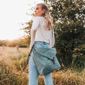 Stijlvolle Canvas Schoudertas Dames - Leren Riemen Casual - Canvas