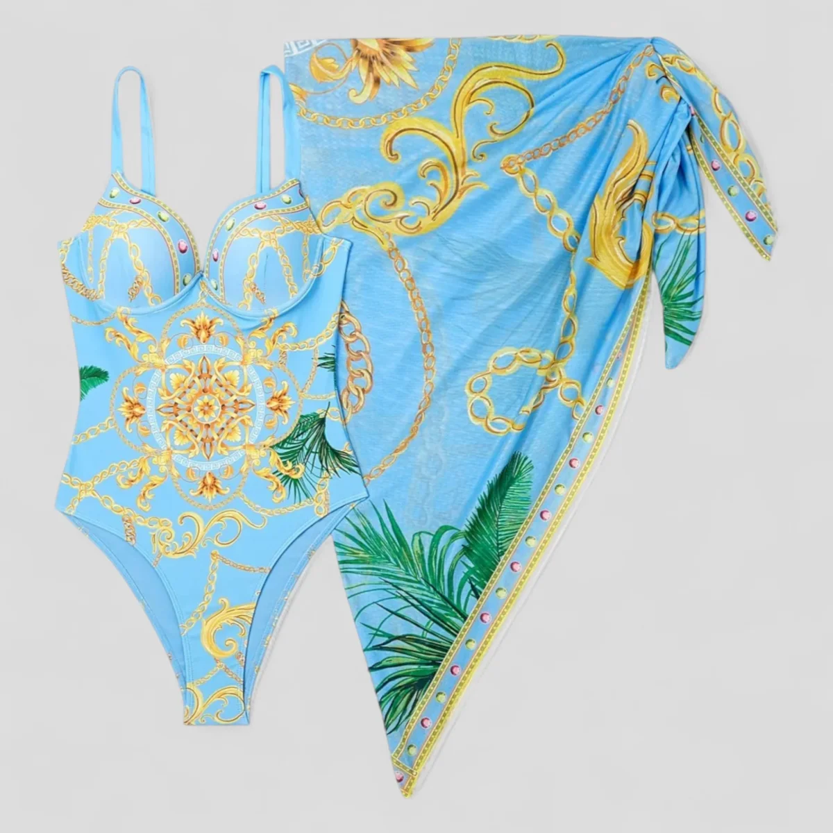 Dames Elegant Badpak met Comfortabele Pasvorm - Blauw - Afbeelding 5