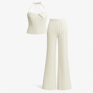 Broek Dames Wit - Lichtgewicht Zomer Set met Top