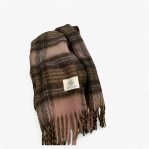 Dames Warme Geruite Sjaal Omslagdoek - Blauw