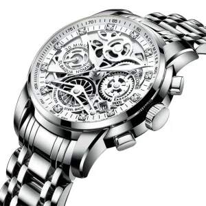 Horloge Heren Zilver - Skeleton Watch