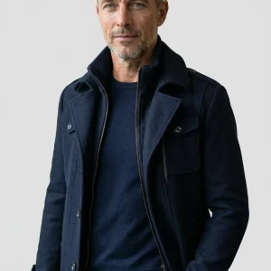 Winterjas Heren Marineblauw