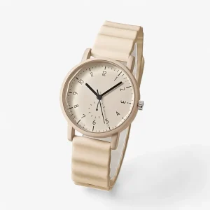 Horloge Beige - Jelly Watch - Stijlvol Golfhorloge met Siliconen Band