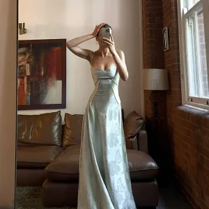 Lange Avondjurk met Bloemenmotief voor Bruiloft