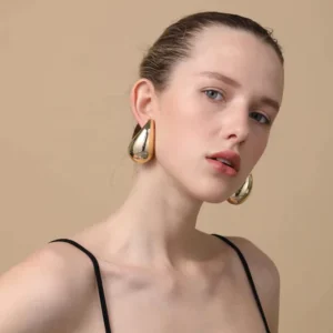 Oorbellen Dames Goud - Hailey Drop Metaal