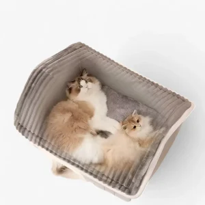 Opvouwbaar Kattenhuis - Knus, Warm en Wasbaar Nest - Grijs
