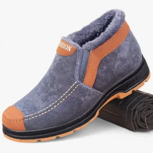 Schoenen Heren Grijs - Winter Katoenen - Gezellige Warmte voor een Comfortabele Wandeling