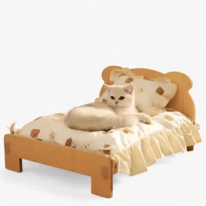 LuxuKat - Massief Houten Kattenbed - Duurzaam, Comfortabel & Stijlvol