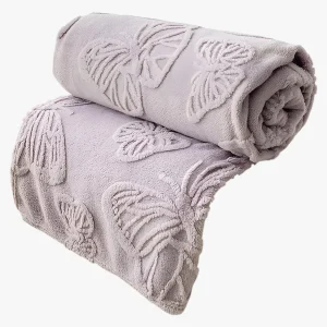 Vlinderpatroon Deken - Veelzijdig Comfort voor Alle Seizoenen - Paars