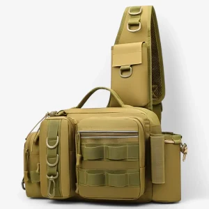 Vistassen met Hengelhouder en Tweelaags Ontwerp - Zwart-camouflage