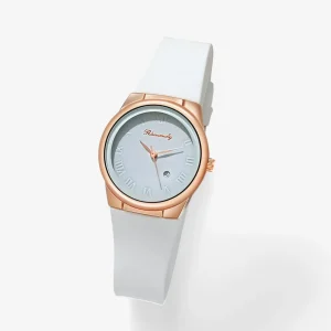 Kwartsuur met Sportieve Siliconen Band - Wit