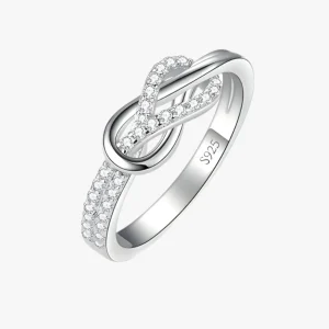 Ring Zilver - Stina Oneindige Knoop - Tijdloze Elegantie in Sterling