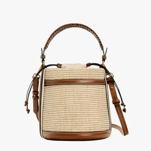 Rieten Zomerschoudertas voor Dames - Lichtgewicht, Stijlvol & Praktisch - Bruin