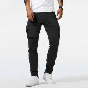 Broek Heren Zwart - Casual Cargo-Broeken