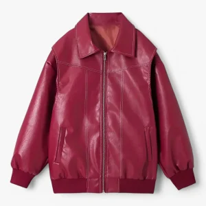 Jas Dames Rood - Chic Imitatieleren