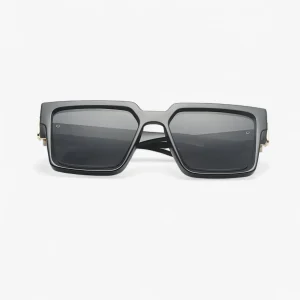 Vintage Vierkante Zonnebril voor Heren - Wit Zilver