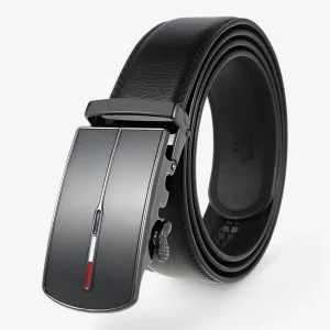 Riem Heren Zwart - Duurzame Leren Herenriem met Roestvrije Gespen
