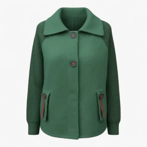 Winterjas Dames Groen - Lange met Hoge Kraag