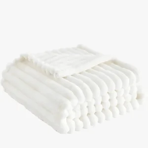 Witte Fleece Deken - Zacht en Comfortabel voor Gezellige Momenten - Wit (150x200cm)