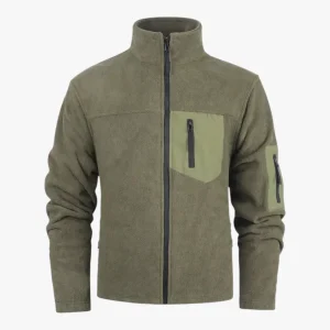 Heren Slim Fit Winterjas van Polarfleece - Groen