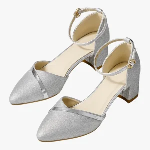 Elegante Pumps met Blokhak in Verfijnde Kleuren