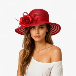 Organza Zonnehoed voor Dames - Elegante Bescherming Tegen de Zon