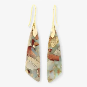 Boheemse Oorbellen Paars - Edelstenen Geometrisch Design - Kristal