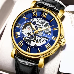 Cheno Horloge Heren - Horloge - Gouden Zwart