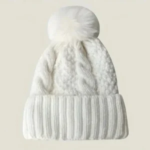 Beanie Wit - Trendy Polyester