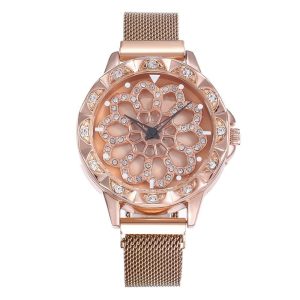 Horloge Dames Rosegoud - Flower Watch Bloem