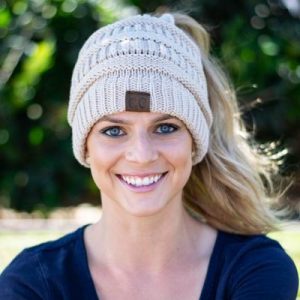 Ponytail Winter Beanie - Prachtige Beanies voor Jou Dames - Zwart