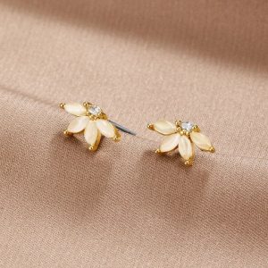 Leaf Oorbellen Goud 2 Cm