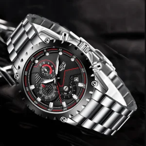 Horloge Heren Zwart - Militair Stalen