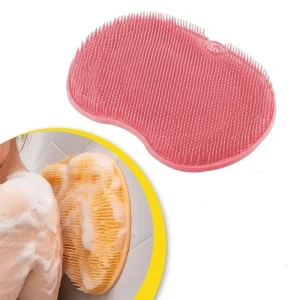 MassagePad - Rug Schrobborstel Siliconen - Lichtroze