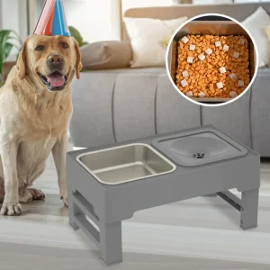 FlexiFeeder - In Hoogte Verstelbaar Rvs - Grijs