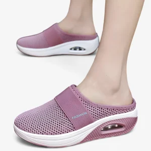 Slippers Dames Zwart - Ademend Comfortabele Mesh