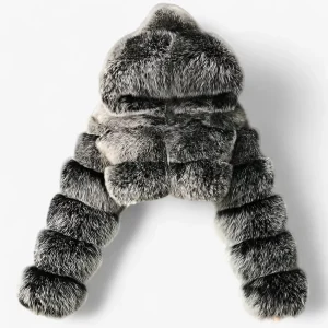 Jas Zilvergrijs - Adele Zachte van Imitatiebont - Luxueuze Warmte en Elegantie