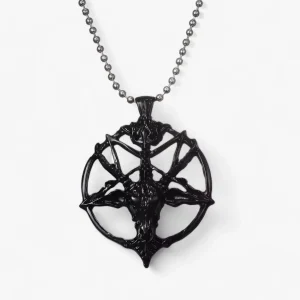 Ketting met Pentagram Hanger Dames - Vintage Charme - Zwart