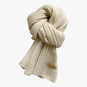 Sjaal Crème Wit - Gebreide Thermische voor de Winter - Ultieme Bescherming Tegen de Kou